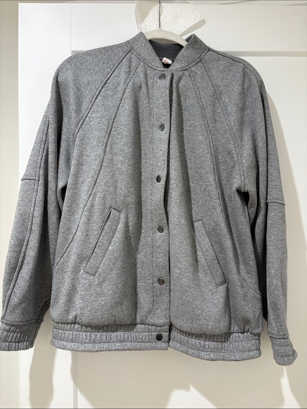 Lululemon Heather Gray sweatshirt bomber style jacket